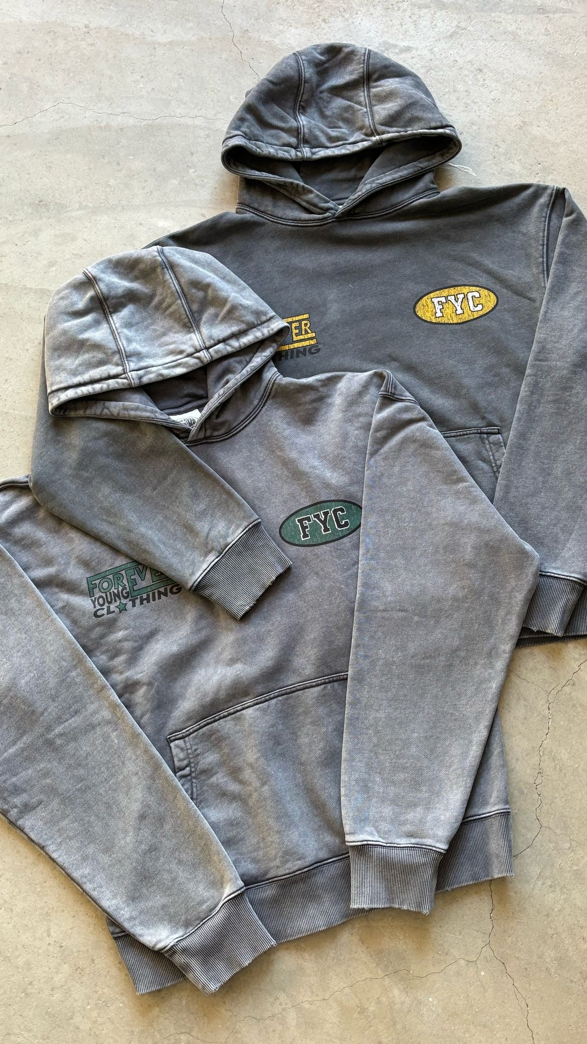 WASHED HOODIE - GREEN